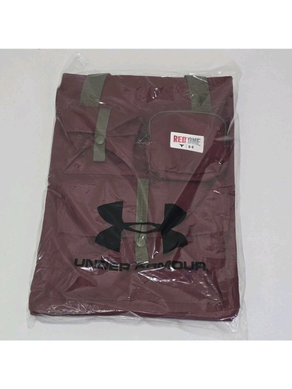 Under Armour Project Rock One Gym Lightweight Sack  / Burgundy Color - Picture 3 of 11